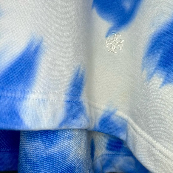 NWOT Tory Burch Sport Oversized Tie-Dye Hoodie – Blue Sky Size XL - Picture 6 of 7
